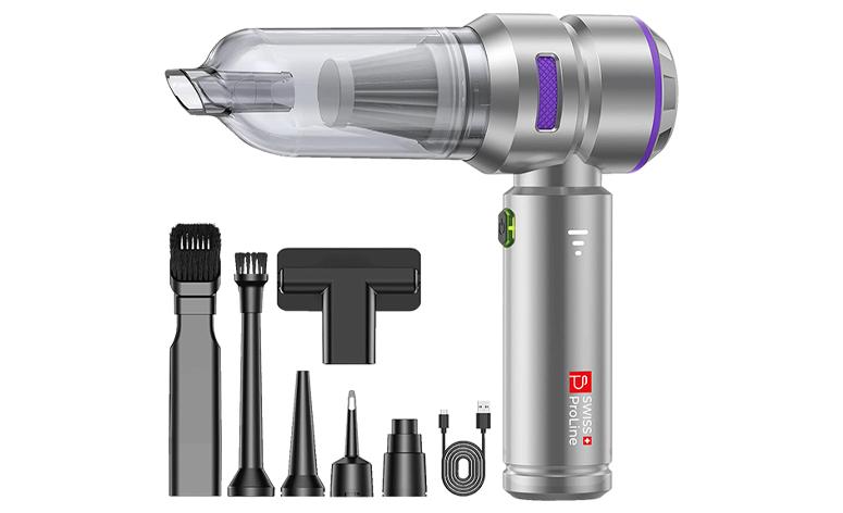 Aspirateur à main sans fil avec 10 accessoires Swiss ProLine
