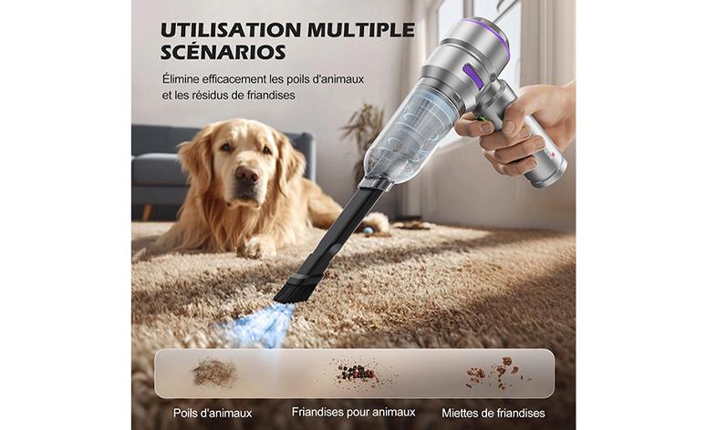 Aspirateur à main sans fil avec 10 accessoires Swiss ProLine