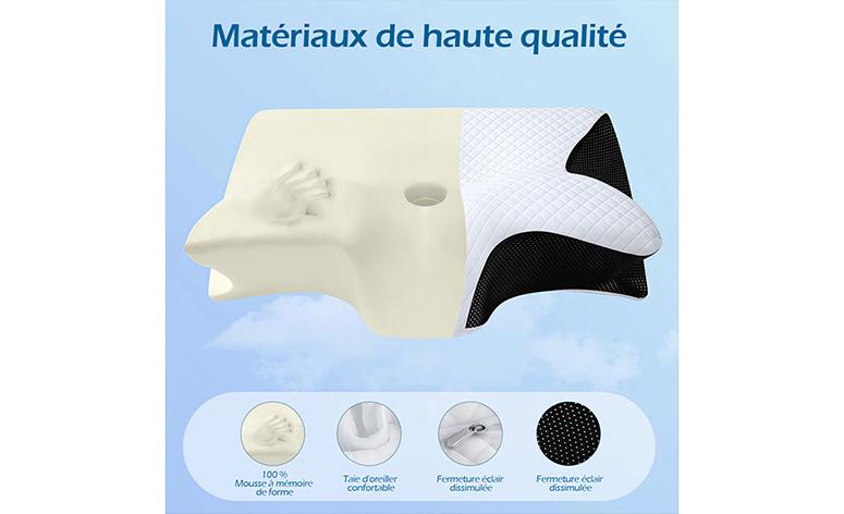 Oreiller cervical à mémoire de forme 4en1 Swiss ProLine